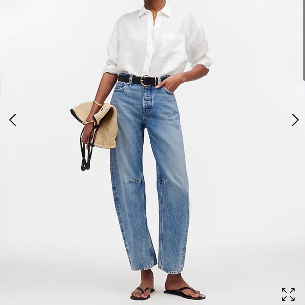 Madewell The Darted Barrel-Leg Jean Dobbins Wash